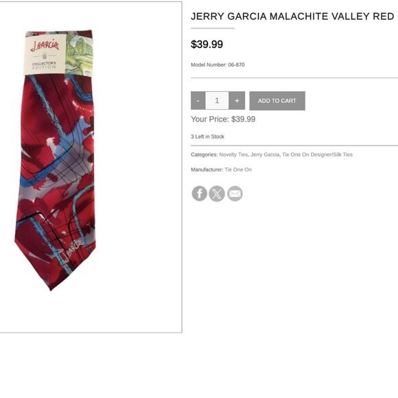 GUAR. AUTHENTIC - Set of 3 Jerry Garcia Silk Ties - from Grateful Dead Artwork - Picture 5 of 5